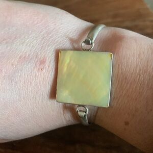 Unique One-of-a-kind Sterling Mother-of-Pearl Bracelet